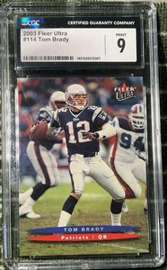 2003 FLEER ULTRA #114 CGC 9 TOM BRADY - Picture 1 of 2