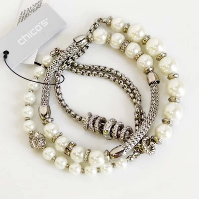 Pulsera elástica apilable con cuentas Chicos de 3 piezas elegante para mujer fiesta vacaciones joyas Foto 1 de 4