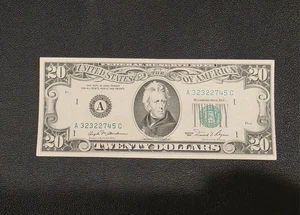 1981 20$ Dollar Bill Federal Reserve Note Twenty Boston XF-AU - Picture 1 of 3