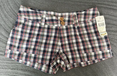 Mini Pantalones Cortos Y2k Rip Curl Cuadros Tiro Bajo Micro Juniors Talla 3 Nuevos con Etiquetas Años 2000 Foto 1 de 4