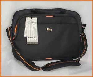 Solo New York - Ace Slim Aktentasche für 13,3" Laptop - Schwarz mit orangefarbenen Akzenten - Bild 1 von 2