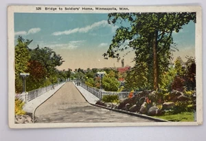Postcard Bridge to Soldiers’ Home Minneapolis Minnesota MI H232 - Picture 1 of 2
