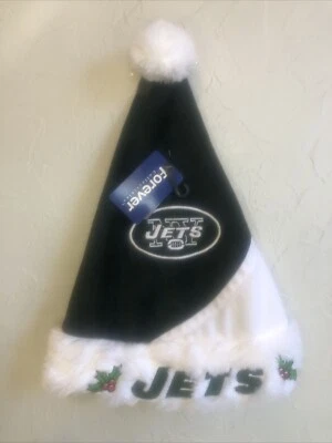 NFL New York Jets HOLIDAY CHRISTMAS Santa Hat Forever Collectibles NEW NWT - Image 1 of 4