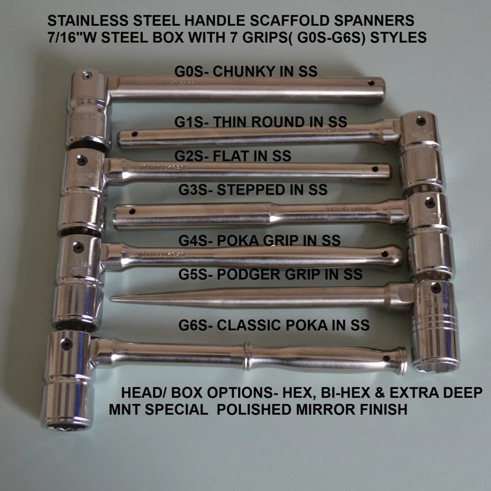Steel Head Stainless Steel Chunky Handle (G0S) Scaffold Spanner - Image 1 of 1