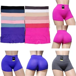 Womens Boyshort Lot Seamless Panties Stretch 3 or 6 Pack Shorty Comfy Underwear - Picture 1 of 22