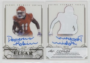 2016 Leaf Trinity Clear Auto Gold /10 Demarcus Robinson #CA-DMR Rookie Auto RC
