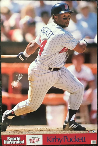 KIRBY PUCKETT MINNESOTA TWINS 1989 SPORTS ILLUSTRATED POSTER Cover