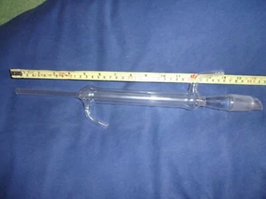 Liebigkühler mit Kern NS 29/32 und Tropfspitze, mit Olive, Borosilikatglas - Bild 1 von 3