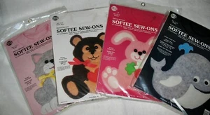 KITS DE COSTURA NMI SOFTEE Conejo ~ Ballena ~ Oso de peluche ~ Gatito ~ ¡Nuevo en paquete! - Imagen 1 de 18