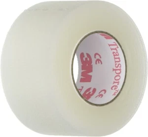 3M Transpore Clear Tape Surgical 1" x 10 yards - 1, 2, 4, 6, or 12 rolls - Picture 1 of 1