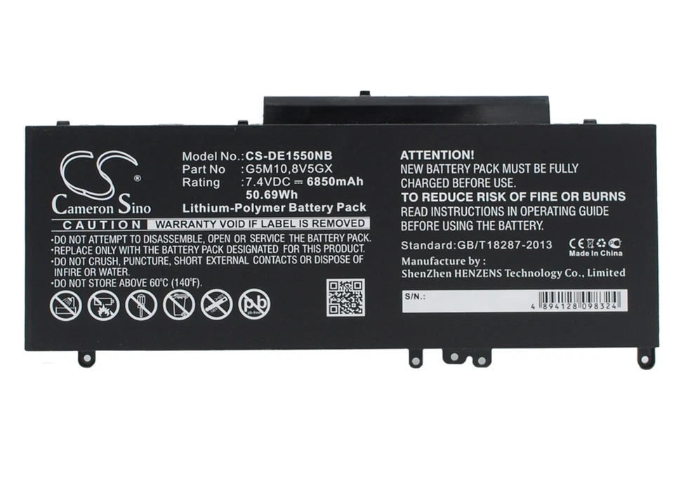 BATERÍA 6850mAh G5M10 8V5GX 6MT4T Para DELL Latitude 14 5000, 14-E5470, 3150 Foto 1 de 4