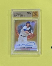 2019 Finest Jacob deGrom Origins Gold Refractor Auto /50 BGS 9.5/10 Topps