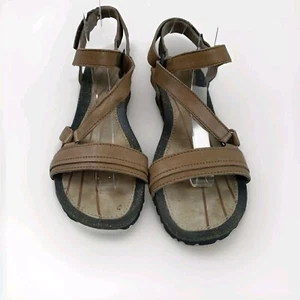 Sandalias TEVA Tacón Cuña Callibro Talla 8 Correas Cuero Tostado - Imagen 1 de 8