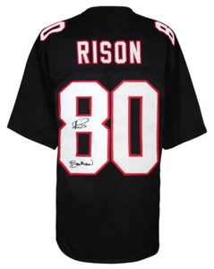Andre Rison Signed Black Custom Jersey w/Bad Moon - (SCHWARTZ COA) - Picture 1 of 3