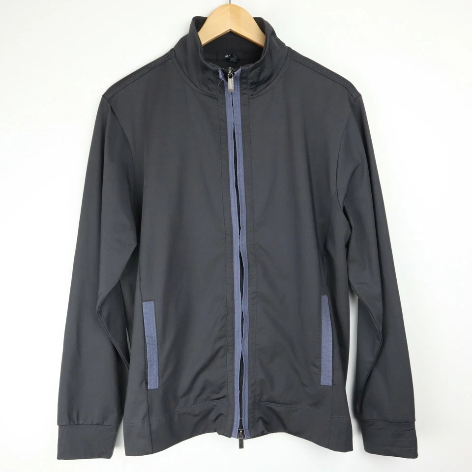 Куртка мужская Alfani на молнии размер M серая синяя с карманами стрейч без подкладки средняя - Изображение 1 из 4