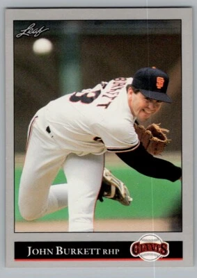 1992 LEAF JOHN BURKETT SAN FRANCISCO GIANTS #179 - Image 1 of 2