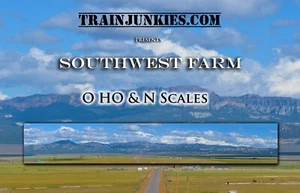 TrainJunkies Southwest Farm Model Railroad Backdrop - Picture 1 of 6