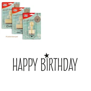 Meyco Holz Stempel "Happy Birthday" 60 x 17 mm - Bild 1 von 1