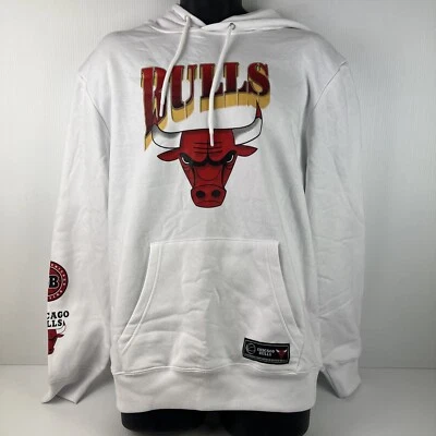 Sudadera con capucha gráfica Heritage con licencia de los Chicago Bulls para hombre XL blanca/roja nueva con etiquetas 59/73 Foto 1 de 4