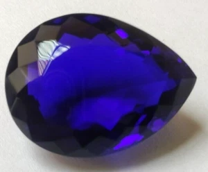 AAA+ 64,6 Ct. Grande Tanzanite Blu Taglio Pera Gemma Sciolta Regalo per Compleanno/Lei - Foto 1 di 6