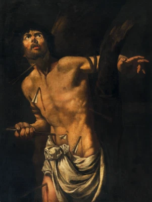 Saint Sebastian | Caravaggisti Art | 1650 Renaissance Gospel Biblical Print - Image 1 of 4