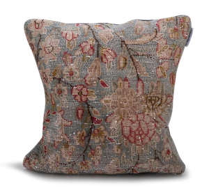 "Antigua almohada Kerman única en su tipo Shabby Chic hecha a mano - 18""x18" - Imagen 1 de 8