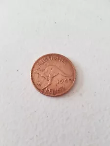 Coin - 1945 Australian Penny Genuine Circulated King George VI KG Polished Perth - Picture 1 of 4