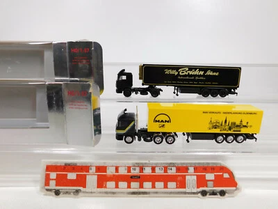 2x Herpa H0 1:87 Autoarticolato Man: Brühn Spedizione + Oldenburg, Mint + Box # - Immagine 1 di 4