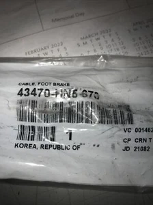 FOOT BRAKE CABLE FOR HONDA TRX350 Rancher Trx400 Rancher AT 43470-HN5-670 OEM - Picture 1 of 4