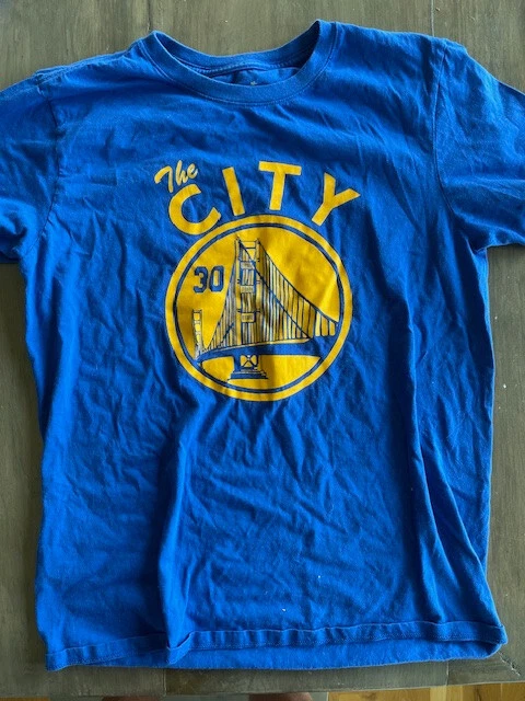 Camiseta Golden State Warriors DURANT #35 The City Para Hombre Mediana Azul y Dorado Foto 1 de 1