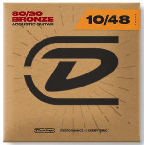 Cuerdas de guitarra acústica extra ligeras Dunlop 80/20 bronce 10-48 DAB1048 - Imagen 1 de 2