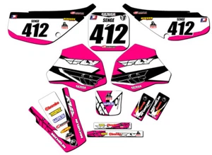 1985-2000 XR 100 13 FLY Pink Senge Graphics Kit Compatible with Honda - Picture 1 of 10
