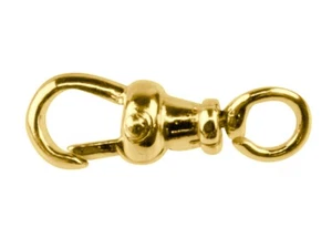 Albert Swivel Clasp Solid 9ct Yellow Gold 19mm Pocket Watch Fob Dog Clip - FS65 - Picture 1 of 1