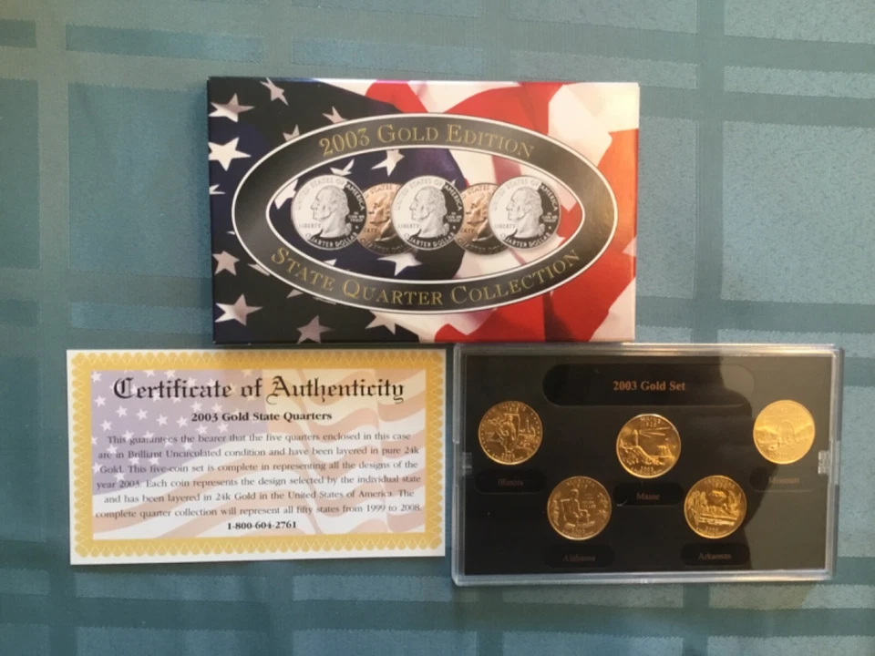 2003 CSN State Quarter Set Gold Edition - Image 1 of 1