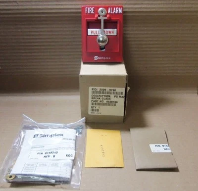 New In Box Simplex 2099-9796 0630596 Addressable Manual Pull Station Fire Alarm  - Image 1 of 4