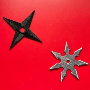 Ninja Throwing Star Shuriken Samurai IRON ON Patch 3 Inch Two Options