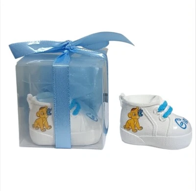 FATTO A MANO bomboniera nascita scarpina SIMBA Segnaposto battesimo topolino Compleanno