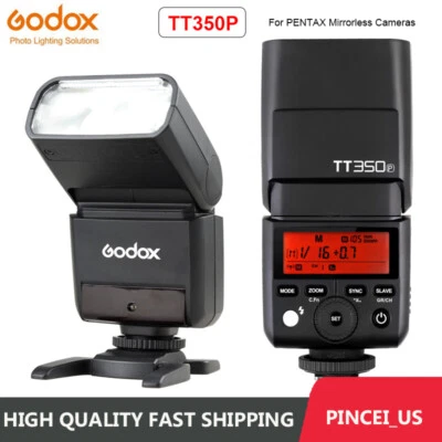 Godox TT350P TTL Camera Flash External Flash 1/8000s For PENTAX Mirrorless Cam - Image 1 of 4