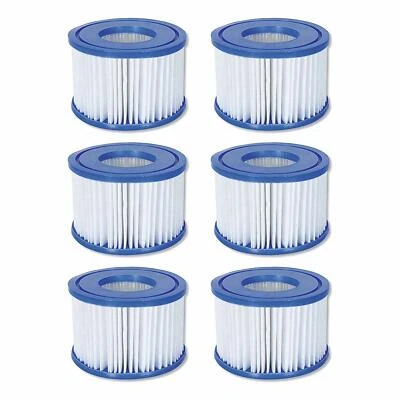 BESTWAY COLEMAN LAZY SPA POOL VI FILTER PUMP REPLACEMENT CARTRIDGE 6 PACK 58323E - Image 1 of 3