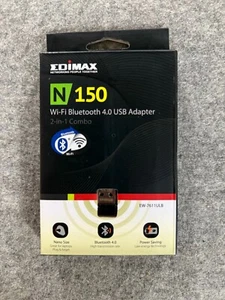 EDIMAX EW-7611ULB V1.0 N150 Wi-Fi Bluetooth 4.0 USB Adapter - Picture 1 of 2