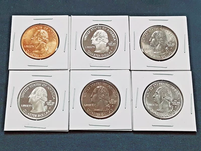 2003 Alabama State Quarters Set!   6 Different coins! 1 90% silver!!    L69 - Image 1 of 3
