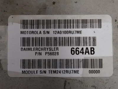 2003 DODGE RAM 2500 DIESEL PCM. PART NUMBER 56028664AB  - Image 1 of 4