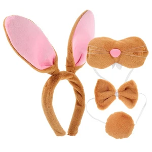  Conjunto de Disfraz de Conejito Ropa Trajes para Conejos Juegos con disfraces Orejas Accesorio de Vestir - Imagen 1 de 12