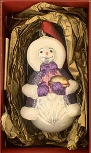 Waterford Holiday Heirlooms 10th Anniversary Snowman Ornament - Picture 1 of 5
