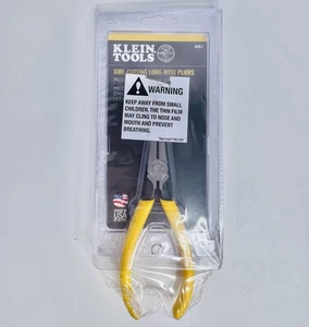 Klein Tools D203-7 Pliers, Side Cutting Long Nose Pliers, 7-Inch - Picture 1 of 3