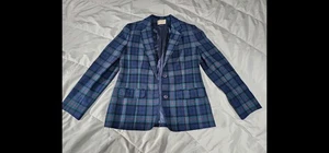 Vintage Pendleton 100% Virgin Wool Blazer Multicolor Plaid Size 10 - Picture 1 of 7
