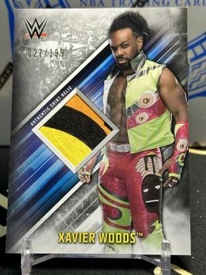 2019 Topps WWE Smackdown Shirt Relics Multi Color Patch  #SRXW Xavier Woods /199 - Image 1 of 2