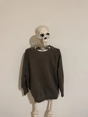 Толстовка Aerie Down-To-Earth Crew оливково-зеленая или выстиранная черного/серого цвета - Изображение 1 из 4