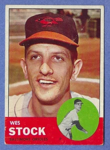 1963 Topps Baseball #438 Wes Stock Baltimore Orioles -LOW GRADE - Picture 1 of 2