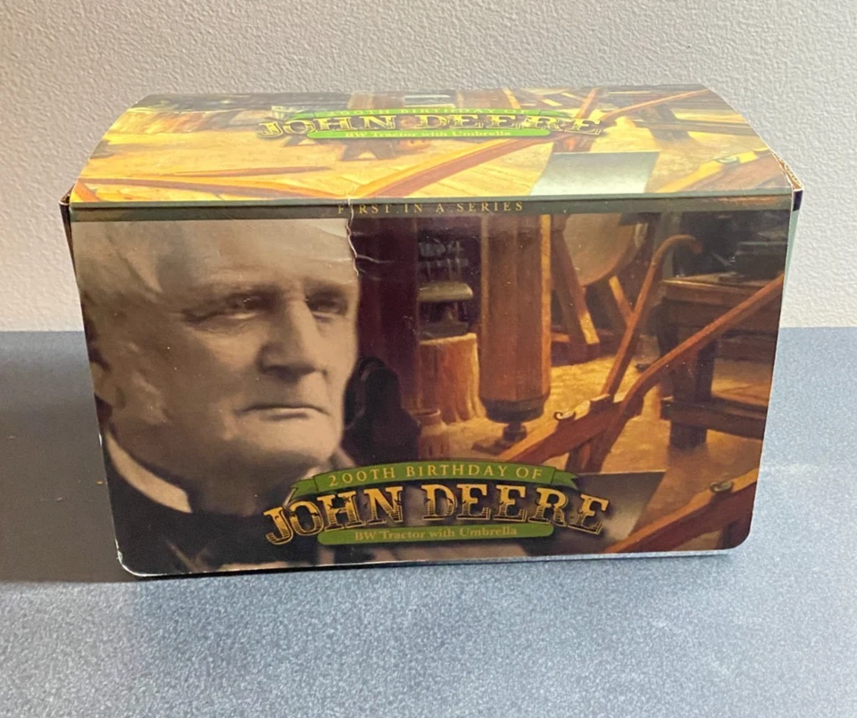 ERTL John Deere BW Tractor with Umbrella DieCast Metal 1/16 Scale 200th Birthday - Image 1 of 4